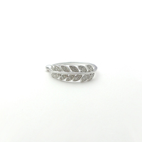 ZHILIAN 925 argent Sterling zircon cubique feuille bague rhodium plaqué mariage bague de fiançailles élégant fête cadeau bague