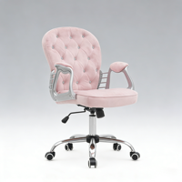 Chaise d'ordinateur blanche de style européen, chaise de bureau à domicile, chaise d'étudiant, chaise pivotante réglable, chaise de diffusion en direct
