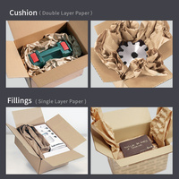 Matériau d'emballage protecteur en papier kraft 100 % recyclable, antichoc, pour le rembourrage et le remplissage des espaces vides, pour emballage simple/double de marque