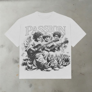 Camiseta Oversize con Hombros Caídos y Estampado Gráfico DTG de Alta Definición con Efecto Desgastado, Personalizada, Proveedor de Ropa al por Mayor - Product Image 2
