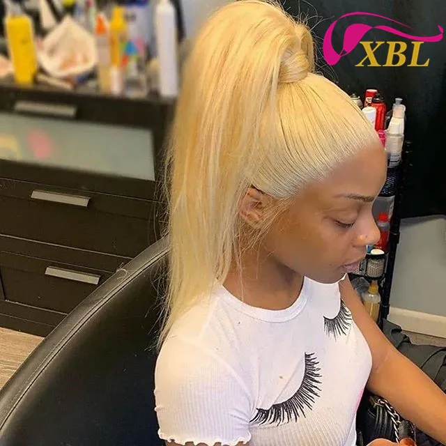 613 Blonde Full Lace Wig Virgin Human Hair Long Wigs for Black Hair 180% Density Brazilian Pre Plucked Hairline with Baby Women