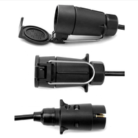 Câble de rallonge de carte lumineuse de remorque OEM à 7 broches câble spiralé avec adaptateur de remorquage mâle à femelle prise/prise pour voiture caravane camion
