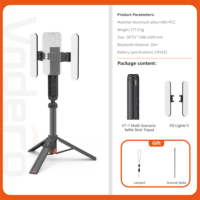 Vndefo 1.42 M Portable Selfie Stick Trépied À Distance Nouveau Mini Équipement De Streaming En Direct En Alliage D'aluminium Support De Téléphone Magnétique Durable