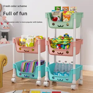Étagère de rangement pour jouets pour enfants Étagère de rangement simple multicouche mobile au détail Cages de rangement pour chariot de chambre à coucher en gros - Product Image 1
