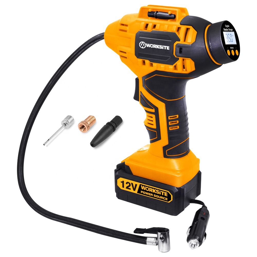 Рабочее место 12 В Надувной калибровочный пистолет для шин, автомобильная воздушная подушка, воздушный шар, портативный насос, аккумулятор, беспроводной цифровой автоматический надувной насос