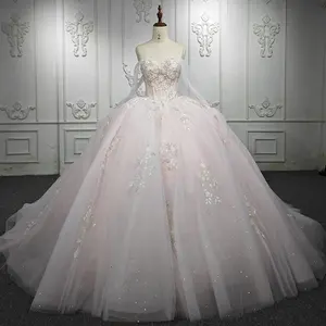 Jancember 5832 Pink Ball Gown Quinceanera Dresses Lace-up Back Sweet 16 Dress Off The Shoulder Party Wear Prom Evening Gowns