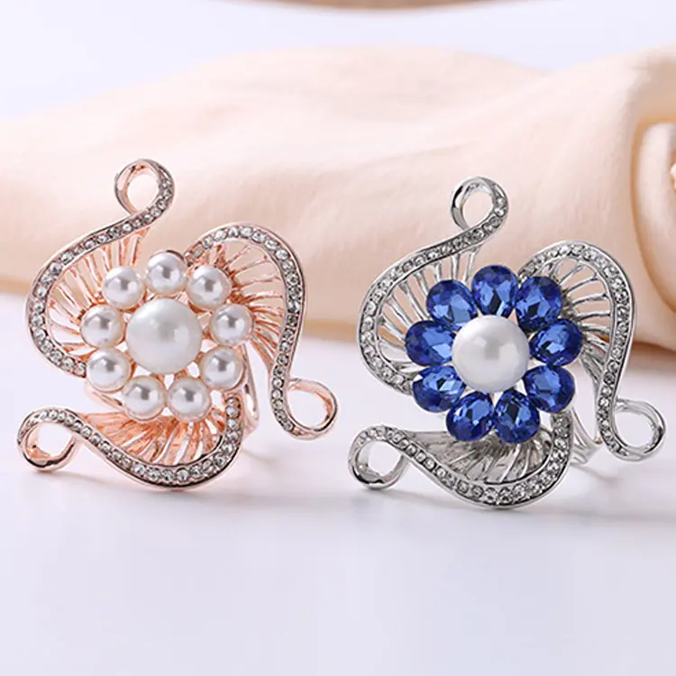 Stylish streamline elegant stainless steel jewelry three circle scarf rings