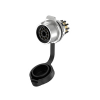 Connecteur Industriel Étanche pour Câble d'Alimentation Aéronautique, Prise Mâle/Femelle à Bride LP28, Câblage à Vis 10A 250V, Cuivre, Indice de Protection IP68