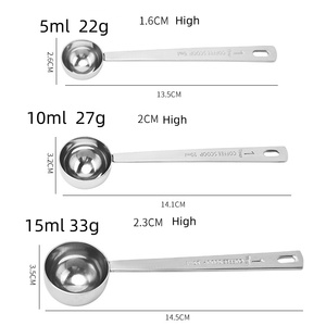 Herramienta <span class=keywords><strong>de</strong></span> mano <span class=keywords><strong>de</strong></span> cocina <span class=keywords><strong>de</strong></span> calidad superior <span class=keywords><strong>de</strong></span> medición redonda <span class=keywords><strong>de</strong></span> acero inoxidable <span class=keywords><strong>de</strong></span> 15ML para café, té, <span class=keywords><strong>leche</strong></span> en polvo, cuchara <span class=keywords><strong>de</strong></span> hojas sueltas - Product Image 2