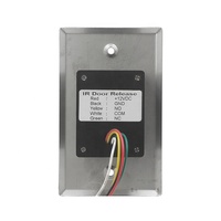 Tombol Keluar Inframerah Tanpa Sentuh Pintar 12V/24V Panel Baja Tahan Karat Jangkauan Sensor 15CM Kontak NO/NC/COM untuk Pembuka Pintu