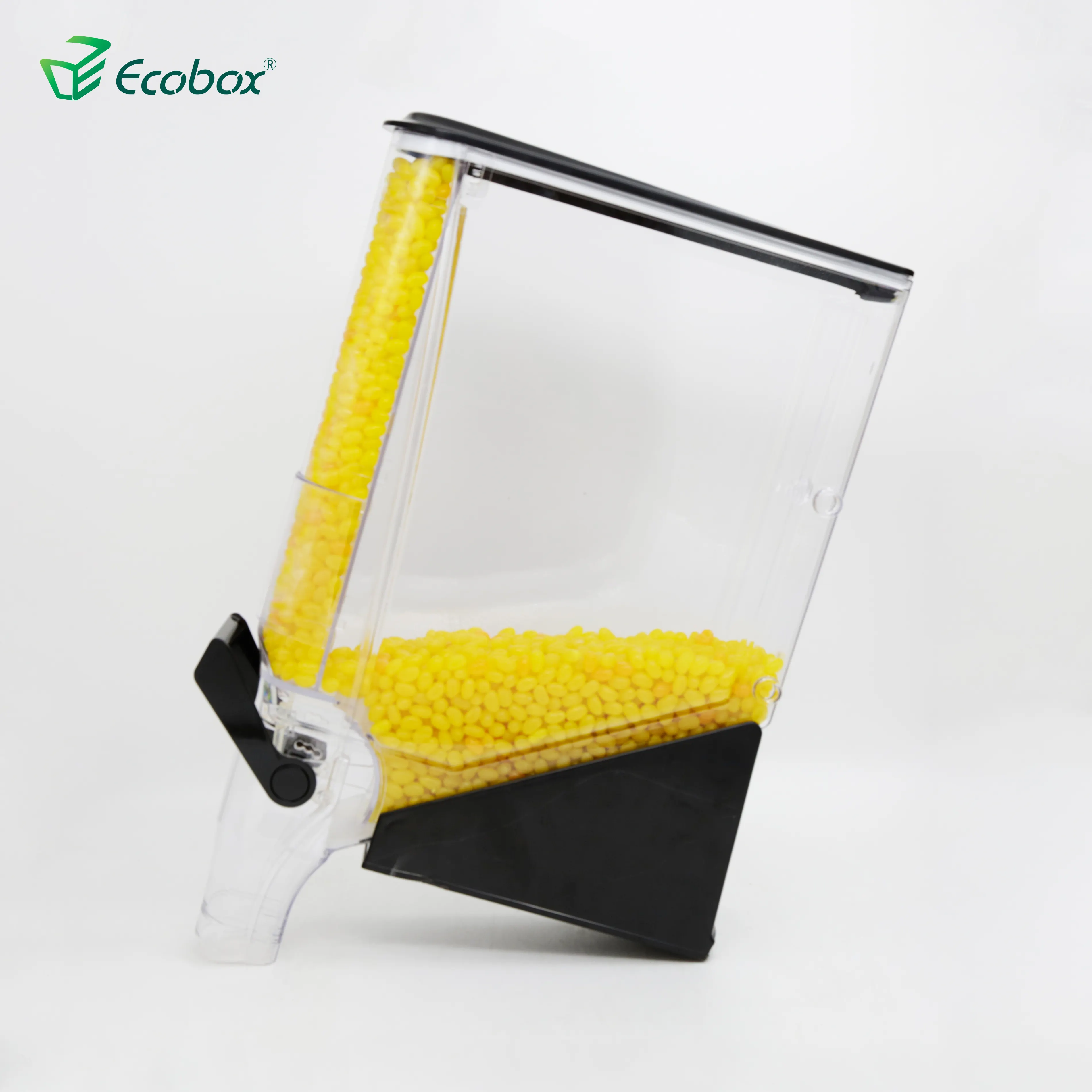 Ecobox Promosi Besar Dispenser Sereal Makanan Gravitasi Sereal Mur Toping Gandum Kering Pilihan dan Campuran untuk Toko Ritel