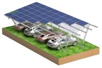 Lumière solaire avec panneau Garage Garage à énergie solaire Structure solaire Pv Cadre en acier Abri de stationnement de voiture