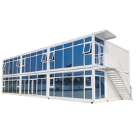 Maison conteneur moderne, espace de vie préfabriqué, immeuble de bureaux ou module scolaire personnalisable