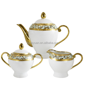 Ydy Nhà Máy Biểu Tượng Tùy Chỉnh Thiết Kế Phong Cách Hiện Đại Ấn Độ Tốt Sứ Mạ Điện Vàng 102Pcs Gốm Bộ Đồ Ăn - Product Image 2