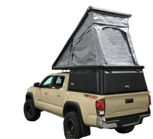 2024 4wd รถบรรทุกออฟโร้ดรถกระบะ Camper เต็นท์บนหลังคาอลูมิเนียมรถ UTE Canopy พร้อมกล่องเครื่องมือ