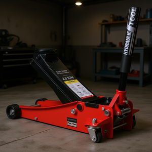 Cric hydraulique à profil bas en acier de 2,5 tonnes, à double pistons, levage rapide pour voiture - Product Image 2