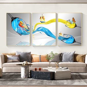 Luce di vetro di vino di lusso moderna stampa di pittura su tela pittura in <span class=keywords><strong>salotto</strong></span> - Product Image 3