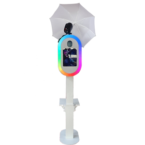 Cabina de <span class=keywords><strong>Fotos</strong></span> Portátil Ovalada para iPad con Anillo de Luz RGB para Bodas / Fiestas / Eventos, Cabina de <span class=keywords><strong>Fotos</strong></span> de Autoservicio - Product Image 1