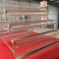 Cage à poulets manuelle économique, type A, 3 niveaux, en treillis métallique galvanisé pour poules pondeuses, montage facile, usage agricole