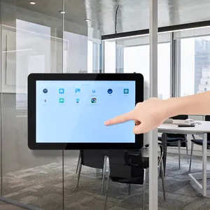 Penjualan terlaris ruang rapat Android Tablet komputer layar sentuh poe dudukan dinding tampilan bar pencahayaan led