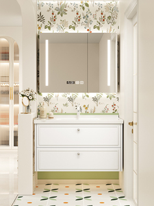 Ensemble de meubles de salle de bain sur mesure avec lavabo, miroir, <span class=keywords><strong>armoire</strong></span> murale, meubles imperméables pour hôtel, appartement - Product Image 2