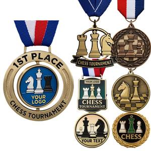 للبيع بالجملة شطرنج معدني صلب وناعم مصنوع من المينا بشريط وكأس - Product Image 1