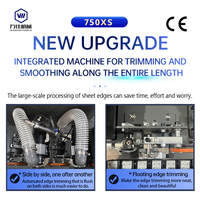 Machine intégrée de ponçage et de découpe automatique des bords Wanjia 750XS, certifiée CE, équipement de travail du bois de haute précision