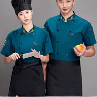 Uniformes de restaurant et de bar haut de gamme personnalisés pour hommes et femmes, vêtements de travail de cuisine respirants pour l'été, restauration, boulangerie, hôtels