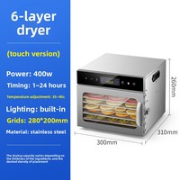 18 Bakjes Automatische Voedseldehydrator RVS Elektrische Droger voor Fruit, Groenten, Vlees, Gedroogd Vlees, Thuis & Commercieel Gebruik 220V