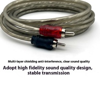 Cable de Audio para coche RCA de doble fila, 1m, conector VGA de señal modificada de cobre puro, chaqueta de PVC para altavoz, Video, Cable RCA estéreo para coche