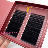 Extensions de cils vegan les plus populaires, effet cachemire, 0,03-0,5 mm, volume individuel, extensions de cils en soie coréenne, marque privée