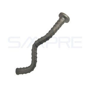 Ancrage mural sphérique à queue ondulée courte en acier – Design contemporain pour fixation murale - Product Image 3