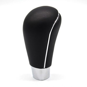 Hyundai Gear <b>Shift</b> <b>Knob</b> Automatic Black Leather Ergonomic Car Accessory - Product Image 1