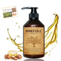 Gel Douche Hydratant Parfumé Bio Végan Naturel Marque Blanche à l'Huile d'Argan et Rose pour Hommes et Femmes 500ml Vente en Gros