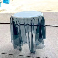 Table d'appoint/table basse moderne en acrylique écologique (forme de nappe) pour les cérémonies de baptême et de Diwali – Vente en gros