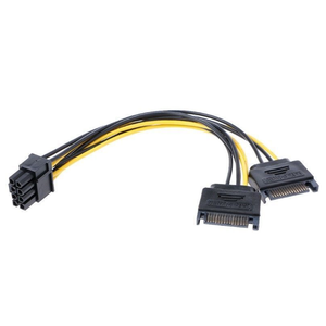 Terlaris Kabel Daya Kartu Video 15 Pin SATA Male Ke PCIe 8 Pin 20CM - Product Image 2