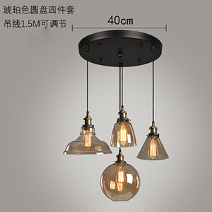 Nordic Retro Minimalist Transparent Glass Pendant <b>Light</b> Round Led Home Dining Room Lighting - Product Image 4