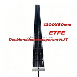 Panneau solaire flexible 19W 14V, petit format, mince, ETFE/PET/Verre, panneau solaire bifacial, efficacité 18,8%, taille des cellules 166x83mm, pour stores - Product Image 2