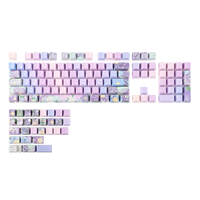 KiiBOOM Violet Keycap Set Custom Keycap Layout 133 Keys OEM Profile PBT Full Set Oem Keycap Printing Machine