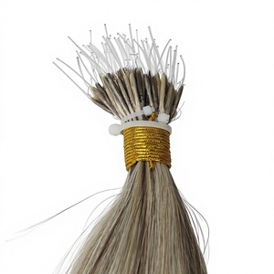 Dragonlash Factory 100% Human Russian Hair uropean Human Hair Plastic Nano Hair <b>Extensions</b> Micro <b>Bead</b> Type - Product Image 1