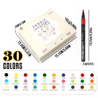 Marqueur textile lavable permanent pour vêtements, marqueur de peinture textile DIY pour T-shirt, toile et art