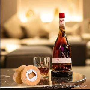 Abridor de Botellas Redondo de Madera, Imán Magnético de Acero Inoxidable para Refrigerador, Color Madera Natural, con Opción de Impresión de Logotipo - Product Image 5