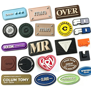 Wholesale Customized Label Embossed PVC Heart-shaped <b>Patch</b> Waterproof <b>Sew</b>-<b>On</b> Iron-<b>On</b> Hook Loop Rubber <b>Patches</b> - Product Image 2