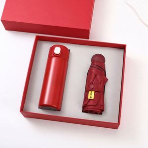 แก้วเก็บความร้อน/ความเย็นแบบมีฝาปิดพร้อมร่ม  ของขวัญสุดพิเศษในกล่องของขวัญ สำหรับใช้ในชีวิตประจำวัน - Product Image 4