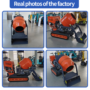 Mini bétonnière sur chenilles diesel avec engrenage sur chenilles 500L Petite bétonnière à chargement automatique pour camion à benne basculante - Product Image 6