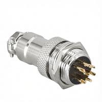 Connecteur Circulaire DIN Droit GX16-7 (GX16-7P) Étanche IP55 pour l'Aviation, 16 mm, 7 Broches, Prise Femelle