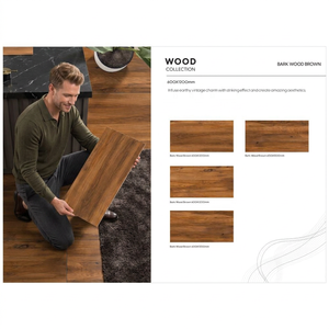 Bark Wood Brown 600x1200mm Rustic Porcelain Wood Tiles Acid Surface Floor <b>Wall</b> Premium Design - Product Image 1