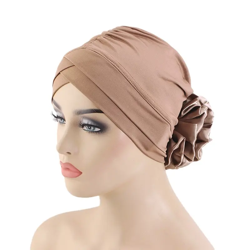 Senhoras Africano Turbante Hijab Chemo Cruz Muçulmano Hijab Cap Stretchy Respirável Headwear Turbante Para As Mulheres