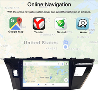 Pemutar Multimedia Otomatis Android Stereo 10.1 Inci 2 Din Radio Audio Mobil untuk Toyota Corolla Ralink Kiri 2014-2017 Navigasi GPS