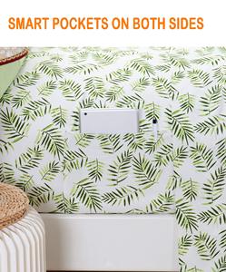 Mềm đôi Matte 6-mảnh tấm ga trải giường thiết lập đẹp Palm lá mẫu bedding Cover <span class=keywords><strong>Set</strong></span> sang trọng tấm ga trải giường sợi nhỏ thiết lập - Product Image 3